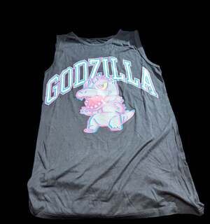 Chibi Godzilla Kawaii Graphic Design Tank Top